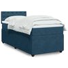vidaXL Sommier &agrave; lattes de lit avec matelas bleu 80x200 cm velours