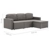vidaXL Canap&eacute;-lit modulaire 3 places Taupe Tissu