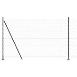 vidaXL Cl&ocirc;ture hexagonale avec base en b&eacute;ton 100 x 1,5 m Gris Maille