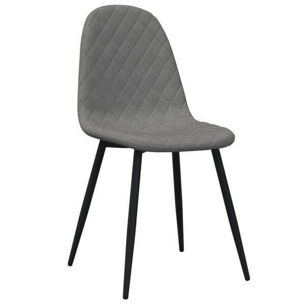 vidaXL Chaises à manger lot de 2 Gris clair Velours