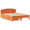 vidaXL Cadre de lit sans matelas cire marron 140x200cm bois pin massif