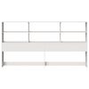 vidaXL T&ecirc;te de lit avec rangement blanc 180 cm bois massif de pin