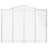 vidaXL Paniers &agrave; gabions arqu&eacute;s 2 pcs 200x30x140/160 cm Fer galvanis&eacute;
