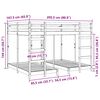 vidaXL Cadre de lit superpos&eacute; triple Marron cire 160 x 200 cm