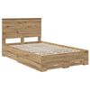 vidaXL Cadre de lit Ch&ecirc;ne artisanal 120 x 190 cm Bois d'ing&eacute;nierie