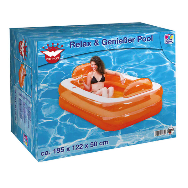 Happy People Piscine Relax and Enjoy 195x122x50 cm orange