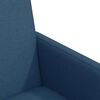 vidaXL Chaises de Salle &agrave; Manger avec Roues 2 pcs Bleu 57 x 66 x 94 cm