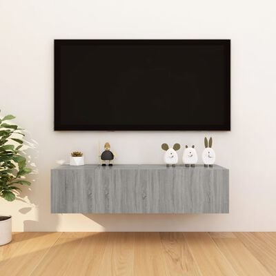 vidaXL Meubles TV muraux 4 pcs Sonoma gris 30,5x30x30 cm