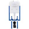 vidaXL Cadre de Cistern avec stockage Blanc 50 x 8 x 131 cm Acier
