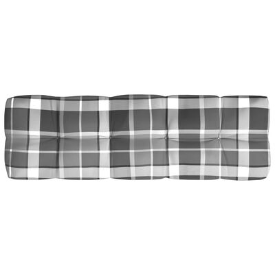 vidaXL Coussins de canapé palette lot de 7 Motif à carreaux gris