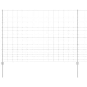 vidaXL Cl&ocirc;ture sauvage ext&eacute;rieure avec poteaux 25 x 1,5 m Argent&eacute;