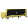 vidaXL Canap&eacute;-lit &agrave; 2 places avec repose-pied Vert Tissu