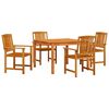 vidaXL Ensemble de salle &agrave; manger pour jardin 5 pc Marron