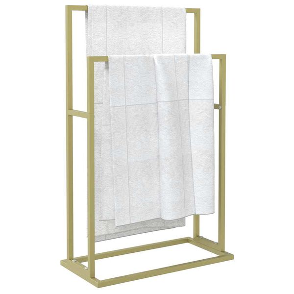 vidaXL Porte-serviettes sur pied Dor&eacute; 48x24x78,5 cm Fer