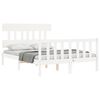 vidaXL Cadre de lit sans matelas blanc 140x190 cm bois de pin massif