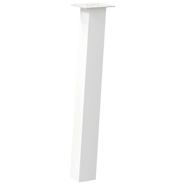vidaXL Pieds de table console 4 pi&egrave;ces Blanc 72 cm Acier
