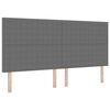 vidaXL Lit &agrave; ressort LED Gris clair et blanc 200 x 200 cm