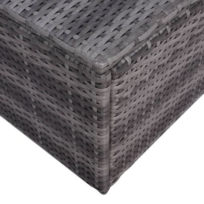 vidaXL Salon de jardin 7 pcs avec coussins Résine tressée Gris