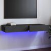 vidaXL Meuble TV avec lumi&egrave;res LED Gris 120x35x15,5 cm