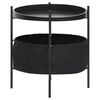 vidaXL Table d'appoint avec panier 40x40x45,5 cm Noir