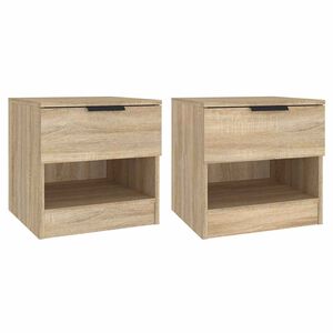 vidaXL Tables de chevet 2 pcs Ch&ecirc;ne Sonoma Bois d'ing&eacute;nierie