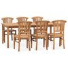 vidaXL Ensemble &agrave; manger de jardin 7 pcs bois de teck solide