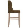 vidaXL Chaises de bar lot de 2 bois massif d'h&eacute;v&eacute;a et tissu