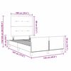 vidaXL Cadre de lit avec t&ecirc;te de lit Cr&egrave;me 120 x 190 cm tissu
