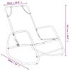 vidaXL Chaise longue &agrave; bascule gris acier et textil&egrave;ne