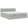 VidaXL Cadre de lit ottoman et matelas gris clair 180x200cm velours