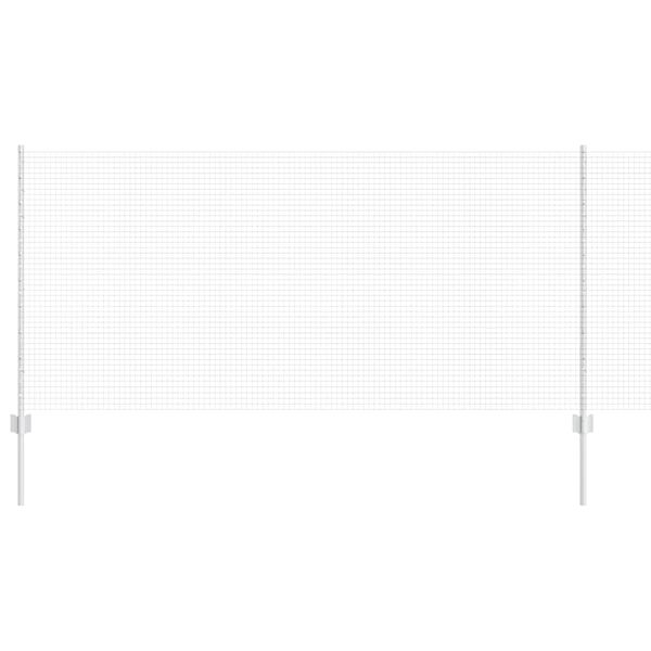 vidaXL Cl&ocirc;ture avec poteau Argent&eacute; 1 x 50 m Acier