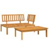 vidaXL Salon palette de jardin avec coussins 2pcs bois d'acacia massif