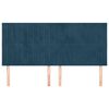 vidaXL T&ecirc;te de lit Bleu fonc&eacute; 160 x 5 x 118/128 cm Velours