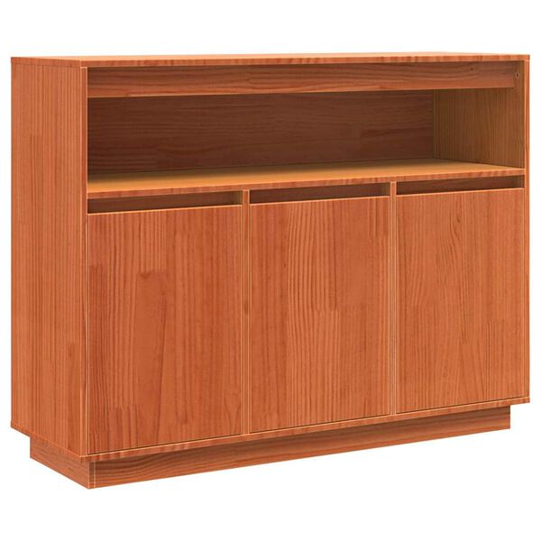 vidaXL Buffet Brun cire 104,5 x 34 x 80 cm Pin massif