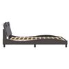 vidaXL Cadre de lit Viana avec LED sans matelas gris 140x190 cm