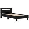 vidaXL Cadre de lit Ch&ecirc;ne noir 75 x 190 cm Bois d'ing&eacute;nierie