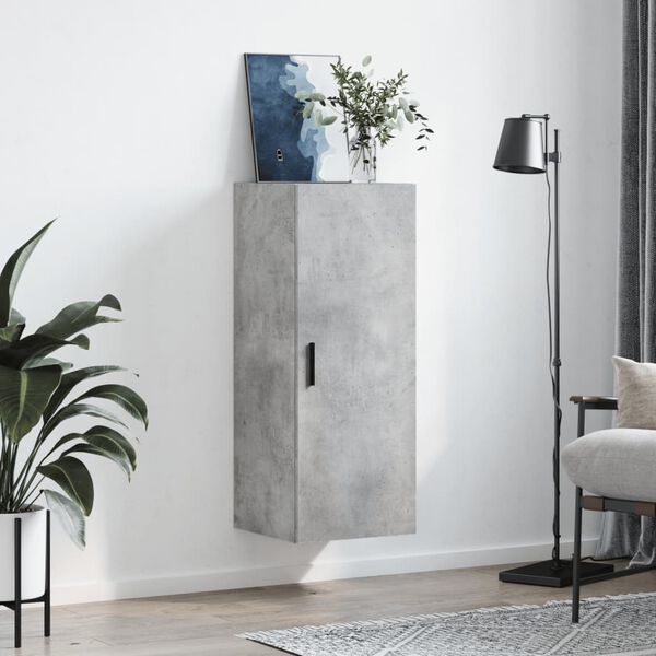 vidaXL Armoire murale gris b&eacute;ton 34,5x34x90 cm