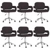 vidaXL Chaises &agrave; manger pivotantes lot de 6 noir similicuir