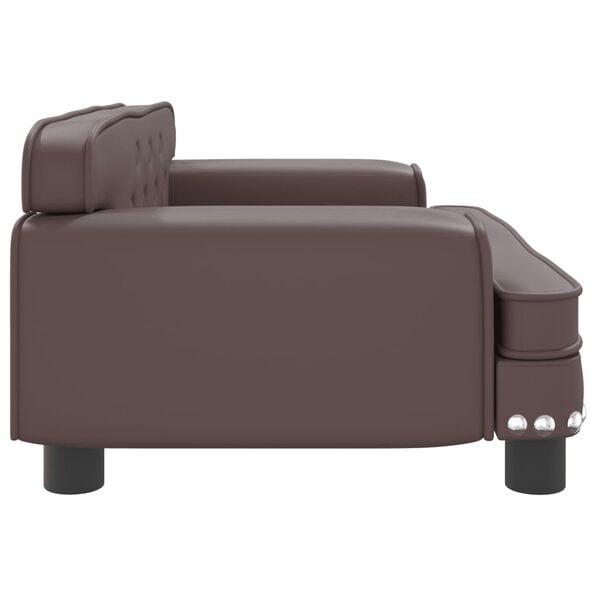 vidaXL Canapé pour enfants marron 70x45x30 cm similicuir