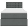 vidaXL Lit avec rangement et LED avec LED Gris fonc&eacute; 90 x 200 cm tissu