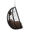 vidaXL Chaise suspendue Caf&eacute; 91,5 x 60 x 110 cm polyrotin