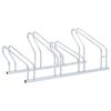 vidaXL Support de v&eacute;lo au sol autoportant pour 4 v&eacute;los acier galvanis&eacute;
