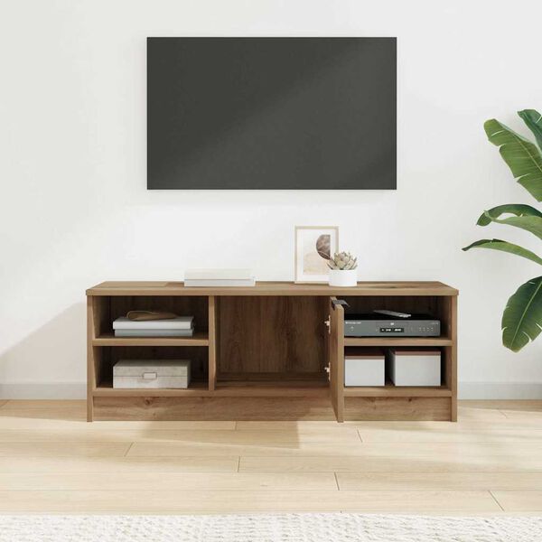vidaXL Meuble TV Ch&ecirc;ne artisanal 102 x 35 x 36,5 cm Bois d'ing&eacute;nierie