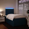 vidaXL Sommier &agrave; lattes de lit et matelas bleu 120x190 cm velours