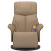 vidaXL Fauteuil inclinable de massage repose-pieds cappuccino