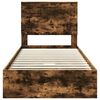 vidaXL Lit de Rangement Ch&ecirc;ne fum&eacute; 90 x 200 cm Bois d'ing&eacute;nierie