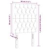 vidaXL T&ecirc;te de lit &agrave; LED Marron fonc&eacute; 80x7x118/128 cm Tissu