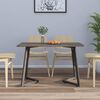 vidaXL Table &agrave; d&icirc;ner Gris 120x60x74 cm MDF et fer