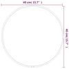 vidaXL Miroir mural Argent&eacute; &Oslash; 40 cm Rond