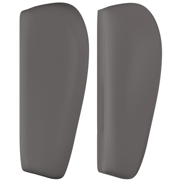 vidaXL T&ecirc;te de lit avec oreilles Gris 183x23x78/88 cm Similicuir